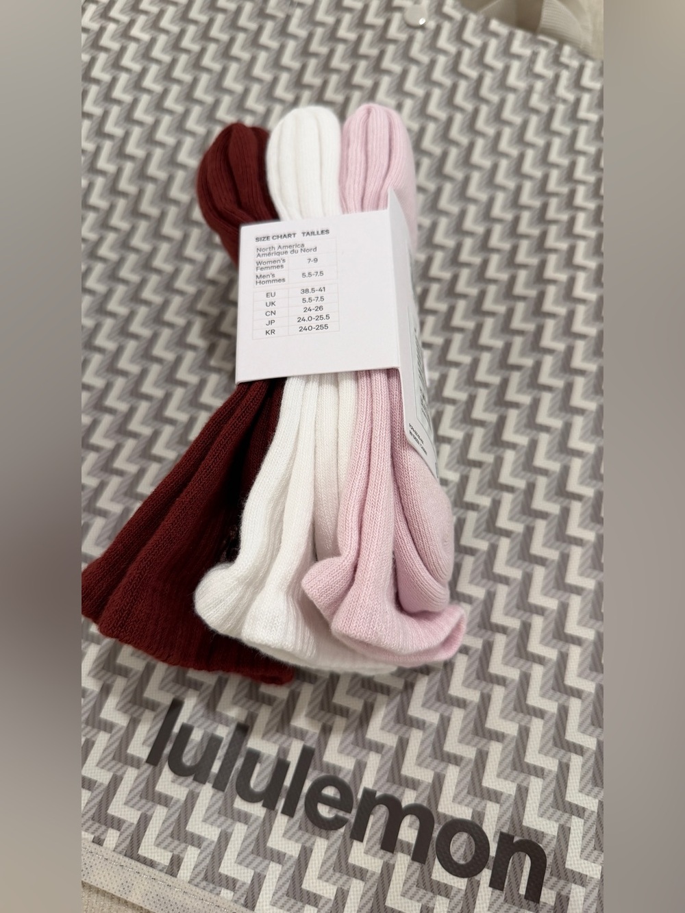 Lululemon Daily Essential Crew Socks - 3 Pack - Picture 2 of 2